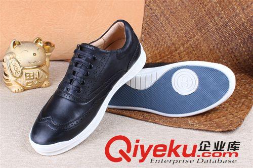 5月新款 工廠直銷時(shí)尚休閑低幫男鞋英倫真牛皮打孔鞋韓版滑板鞋可微信代發(fā)原始圖片3