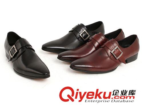 2014年 新款的 搭扣正裝皮鞋男商務(wù)尖頭男鞋全zp精制低幫牛皮鞋簡(jiǎn)約大方37碼原始圖片3