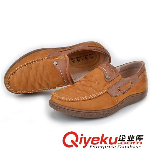 品牌熱選 俊步皇仕新款磨砂男鞋時尚zp休閑鞋牛皮男皮鞋日常舒適男鞋原始圖片3