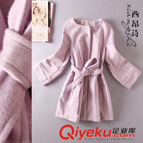 10月24日新款卓*雅專區(qū) 卓雅同款G1401302時尚氣質毛呢大衣原始圖片3