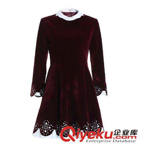 10月23日新款O.S.L專區 歐時力正品代購2014秋新氣質長袖連衣裙2143081260現貨原始圖片3