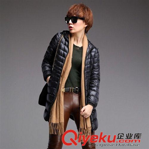 第1期新款羽絨服 新款羽絨服女款中長(zhǎng)款超輕超薄連帽修身反季清倉(cāng)羽絨服大碼女原始圖片3