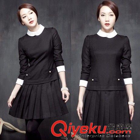 第3期新款套裝 2014秋冬新款歐洲站女裝代理批發(fā)服飾格子短褲薄款棉套裝