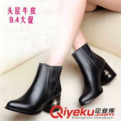 10月1期短靴 秋季新款品牌 歐美克羅心 zp女短靴馬丁靴 時尚高跟靴子原始圖片2
