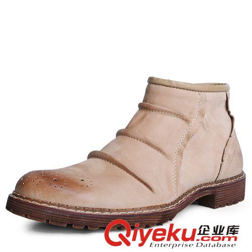 熱賣產(chǎn)品 批發(fā)牛皮男靴潮流英倫時尚皮靴復古馬丁靴韓版戶外靴單靴軍皮靴子原始圖片2