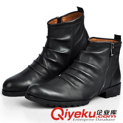 男靴 供應(yīng)時尚皮靴韓版潮流尖頭英倫男士短靴男外貿(mào)真皮男靴馬丁靴男單原始圖片2