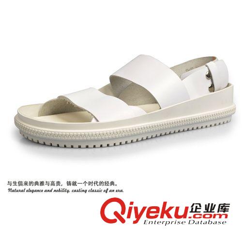 涼鞋/拖鞋 批發(fā)zp涼鞋牛皮英倫男士涼鞋男潮流羅馬鞋沙灘鞋子微信代理原始圖片3
