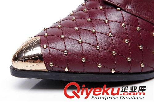 夏季熱賣款 2014{zx1}款辣椒zp深口金屬頭鉚釘高跟女單鞋舒適女秋鞋原始圖片3