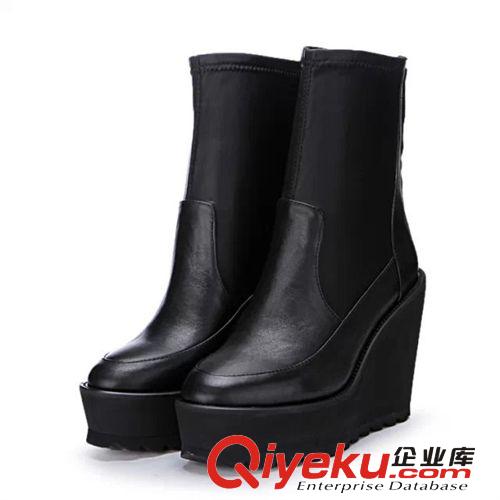歐美高端大牌女短靴 裸靴 歐美真皮高跟短靴細跟系帶英倫尖頭女馬丁靴裸靴子2014秋冬款女鞋