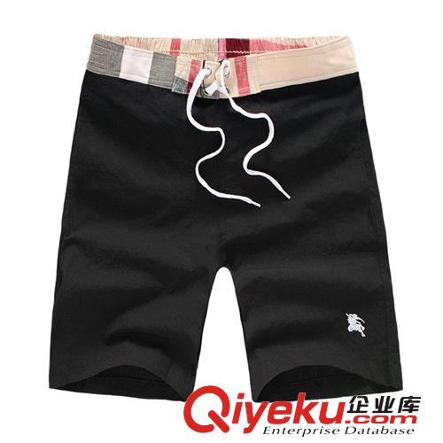 時(shí)尚短褲 廠價(jià)批發(fā) 夏季新爆款松緊帶男士時(shí)尚沙灘褲短褲一件代發(fā)原始圖片2