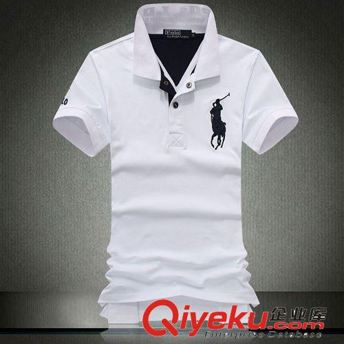 時尚短袖POLO衫 批發供應2014夏季新款時尚男士短袖polo衫白色J50D1900B3600