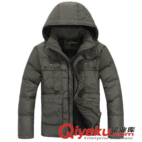 北京專區 2014時尚新款中老年男式純色羽絨服{zd1}售價178 舒適保暖*原始圖片2