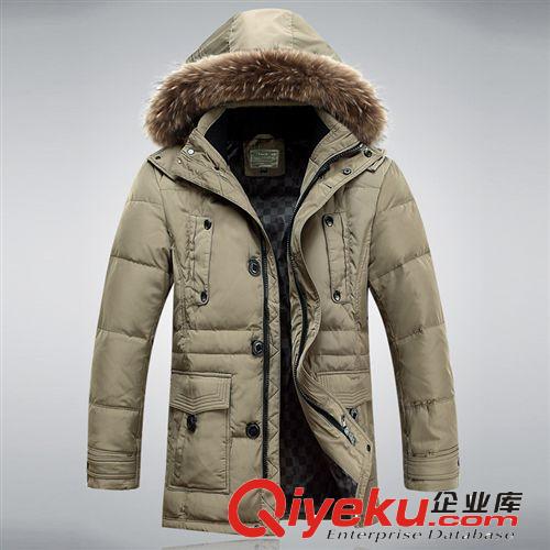 北京專區(qū) 廠家供應(yīng)2014新款男士韓版羽絨服 貉子毛領(lǐng)男式羽絨服原始圖片3