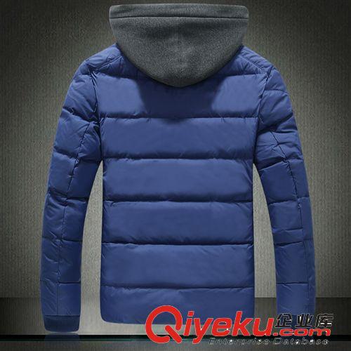 時尚羽絨服 批發(fā)2014冬季新款時尚男士高品質(zhì)可脫卸帽羽絨服J345A68006612900原始圖片3