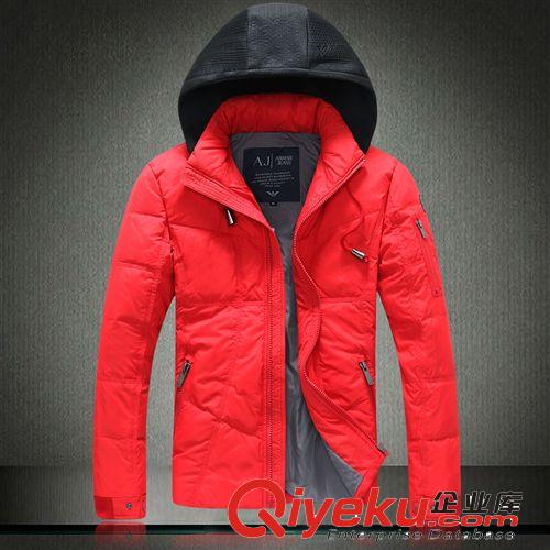 時(shí)尚羽絨服 批發(fā)2014冬季新款時(shí)尚男士高品質(zhì)可脫卸帽羽絨服J375A68006612500原始圖片2
