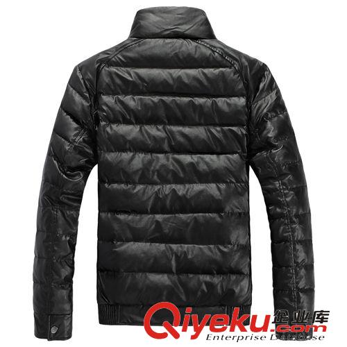 時尚羽絨服 批發(fā)廠家直銷男裝 男士PU皮短款修身羽絨服男zp Lpwt13935