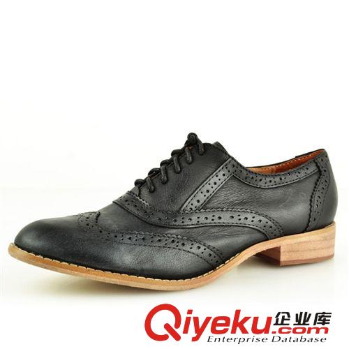定制專區(qū) 2014新款羊皮單鞋女單鞋復古雕花布洛克女士單鞋原始圖片3