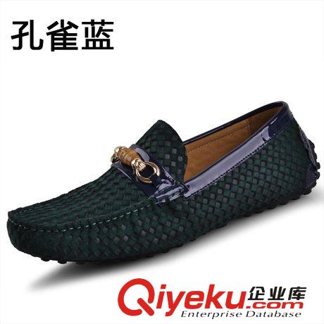 時(shí)尚休閑 夏季英倫時(shí)尚男士磨砂皮透氣休閑鞋豆豆鞋韓版潮流駕車(chē)套腳船鞋子原始圖片2