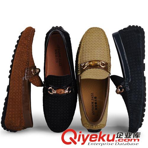 春秋新品 夏季英倫時尚男士磨砂皮透氣休閑鞋豆豆鞋韓版潮流駕車套腳船鞋子