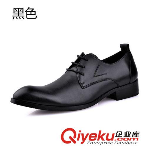 春秋新品 春季英倫時尚男士商務正裝皮鞋韓版潮流尖頭系帶真牛皮zp男鞋子