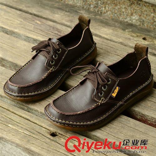 男鞋 外貿(mào)原單zp男鞋 英倫時尚戶外手工牛筋底系帶厚底商務(wù)休閑皮鞋原始圖片2