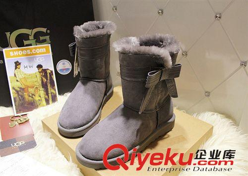 女鞋 2014gd蝴蝶結(jié)gd加厚羊毛雪地靴皮毛一體保暖棉靴女鞋一件代發(fā)原始圖片3
