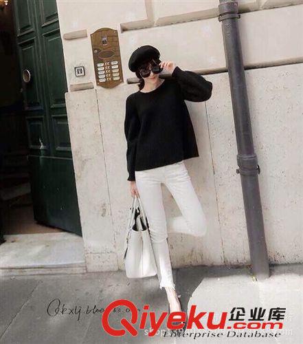 精美衣服 14新款歐洲站雙C針織燈籠衫 嗆口小辣椒同款 燈籠袖毛衣 一件代發