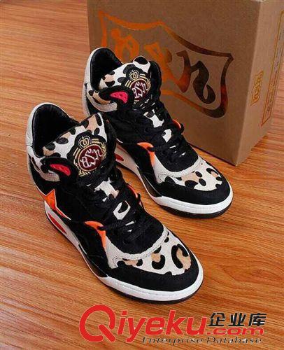 女靴 A*H14年秋冬{zx1}內(nèi)增高系帶真皮高幫鞋韓版馬毛拼色短靴一件代發(fā)原始圖片2