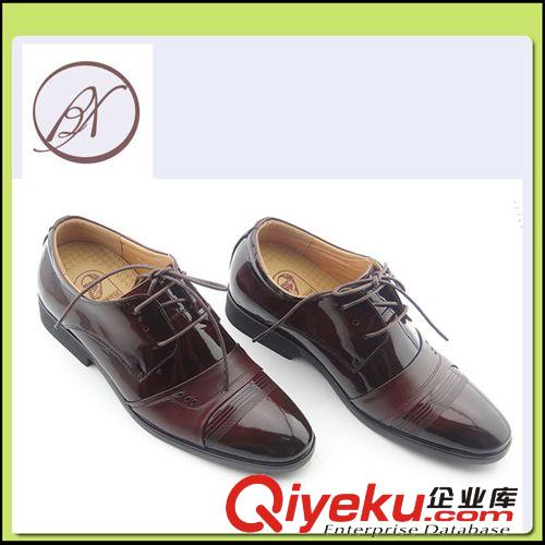 男士皮鞋 訂做36碼男鞋 前系帶內增高漆面漸變色皮鞋 皮鞋廠家 可貼牌原始圖片2