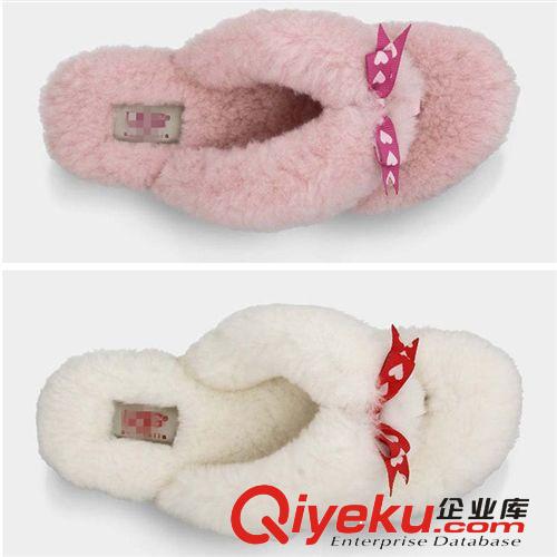 6月新款 2014新款羊皮毛一體雪地棉夾趾人字拖毛毛夾腳居家女拖鞋