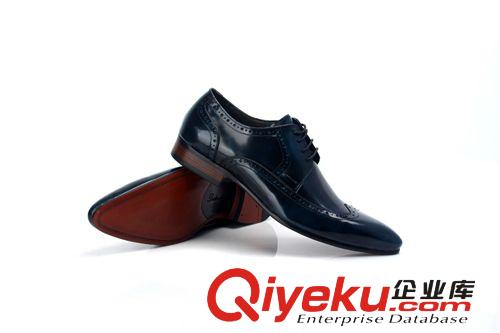 2014新品 韓版尖頭男式鞋子 布洛克風格頭層牛皮廠家批發男鞋 單鞋