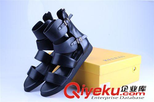 時(shí)裝平底女鞋 廠家直銷(xiāo) 14春秋新款平底zp女鞋尖頭搭扣女單鞋