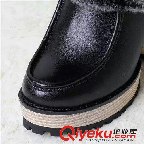 秋冬款 歐洲站新款潮秋冬zp休閑兔毛保暖高跟女靴單靴短靴
