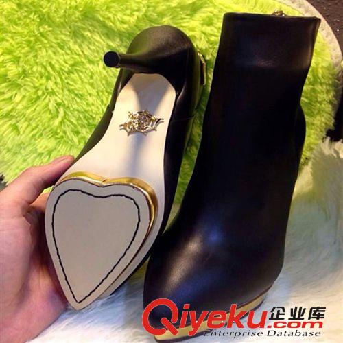 女鞋 歐洲站女鞋一件代發 秋季zp高跟鞋 牛皮靴子尖頭水臺中筒批發原始圖片3