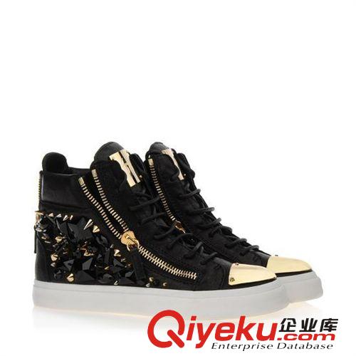歐美dp男鞋 外貿批發Giuseppe Zanotti黑色zp老鷹款高幫男鞋GZ明星潮鞋板鞋