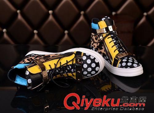 歐美dp男鞋 Giuseppe zanotti 2014歐美男鞋豹紋休閑鞋波點(diǎn)運(yùn)動(dòng)休閑GZ高幫鞋