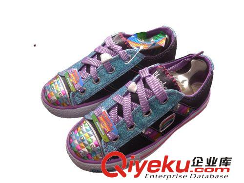 童鞋 新款 原單 斯凱奇女童外貿鞋系帶套腳韓版帆布透氣童鞋原始圖片3