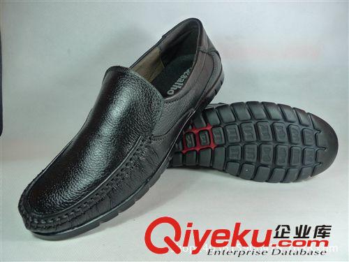 商務(wù)休閑鞋 廠價(jià)直銷真皮頭層外貿(mào)原單休閑品牌男鞋軟皮軟底舒適駕車鞋豆豆鞋原始圖片3