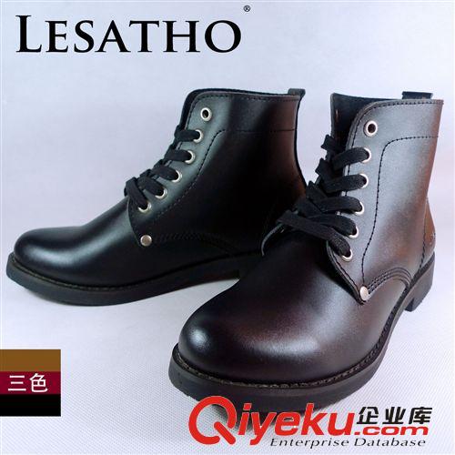 女鞋專區(qū) 2014歐洲站外貿(mào)女中筒靴羊皮面中筒尖頭粗跟側(cè)拉鏈馬丁靴真皮女靴