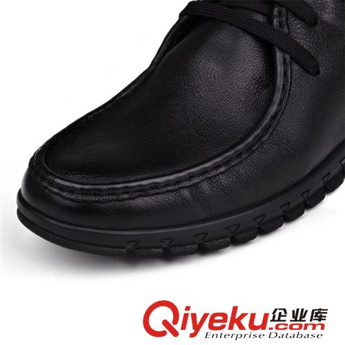 休閑皮鞋 廣東鶴山鞋廠直 商務(wù)休閑鞋真皮系帶軟底軟面駕車鞋 廣東男鞋原始圖片3