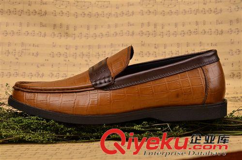 套腳款 廣東鶴山鞋廠直供 gd商務(wù)皮鞋 魚(yú)鱗紋正裝皮鞋 舒適軟底原始圖片3