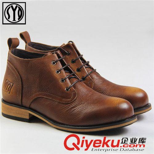 單靴 SYDzp歐式做舊男鞋zp復(fù)古搖滾靴機(jī)車(chē)靴時(shí)尚男靴潮流馬丁靴男