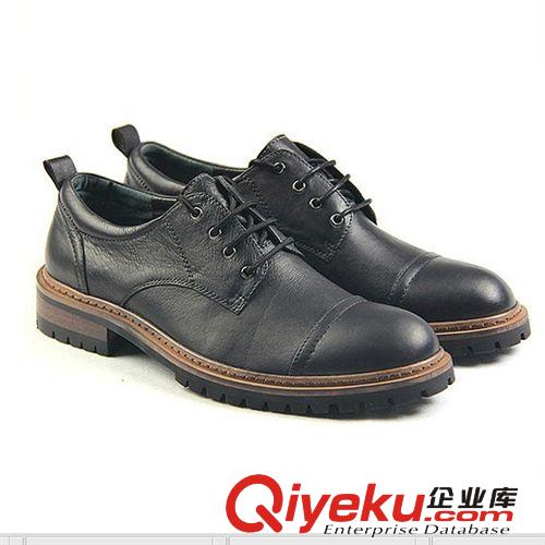 工作鞋 皮鞋男工裝鞋低幫系帶頭層皮男休閑鞋軍鞋耐磨男士休閑鞋流行男鞋原始圖片2