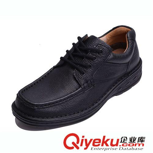 男鞋1 廠家熱銷 時(shí)尚zp單鞋 休閑舒適橡膠頭層牛皮耐磨大底爸爸鞋批發(fā)