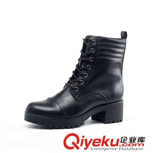 女鞋1 原單外貿品牌女靴 高檔時尚淑女風格真皮側拉鏈馬丁短靴 批發