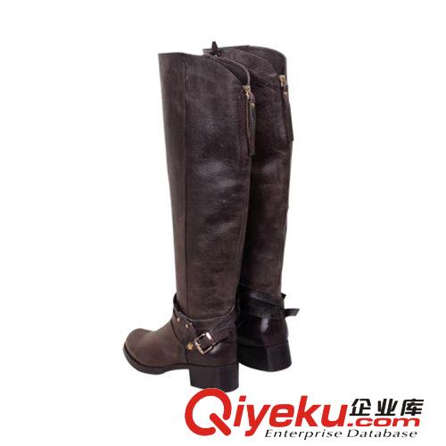 女鞋1 廠家熱銷 2014冬秋季新款過膝長靴 zp頭層牛皮粗跟女長靴批發原始圖片2