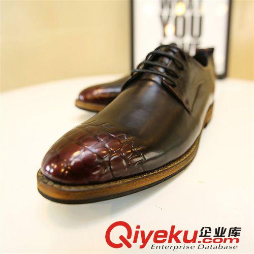 4月1號(hào)新款優(yōu)質(zhì)爆款 2014新款布洛克男鞋復(fù)古做舊尖頭皮鞋英倫時(shí)尚真皮透氣男鞋潮鱷紋原始圖片3