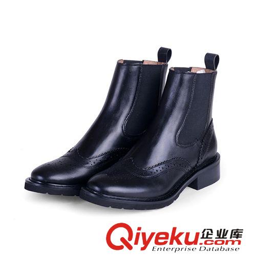 按類型分 新款歐美英倫復(fù)古鞋平跟系帶鞋圓頭低幫小皮靴布洛克正裝女單鞋