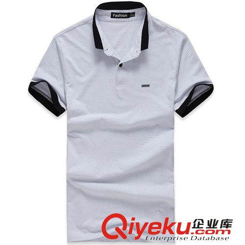 男裝上衣 2014爆款立領(lǐng)純棉男裝短袖POLO衫 夏季新款時(shí)尚都市男式t恤短袖原始圖片2