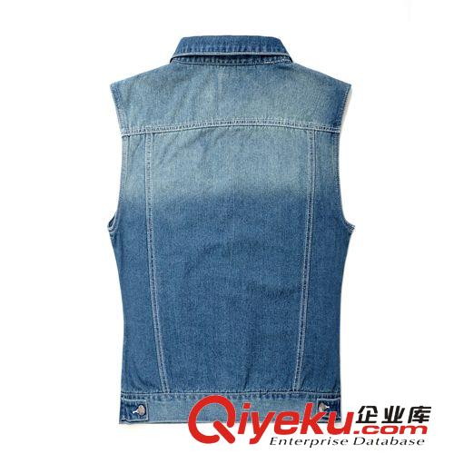 男裝上衣 2014新款時尚男裝牛仔馬甲 tj批發(fā) 一件代發(fā)1056原始圖片2